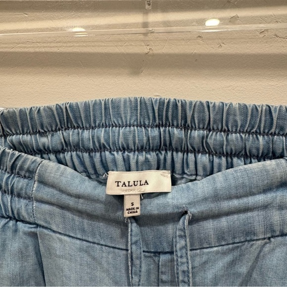 Aritzia Talula Lyocell Jogger Pants Drawstring Casual Lightweight Small Blue - Picture 5 of 7